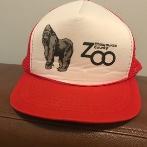 Milwaukee County Zoo Snapback Hat Red White